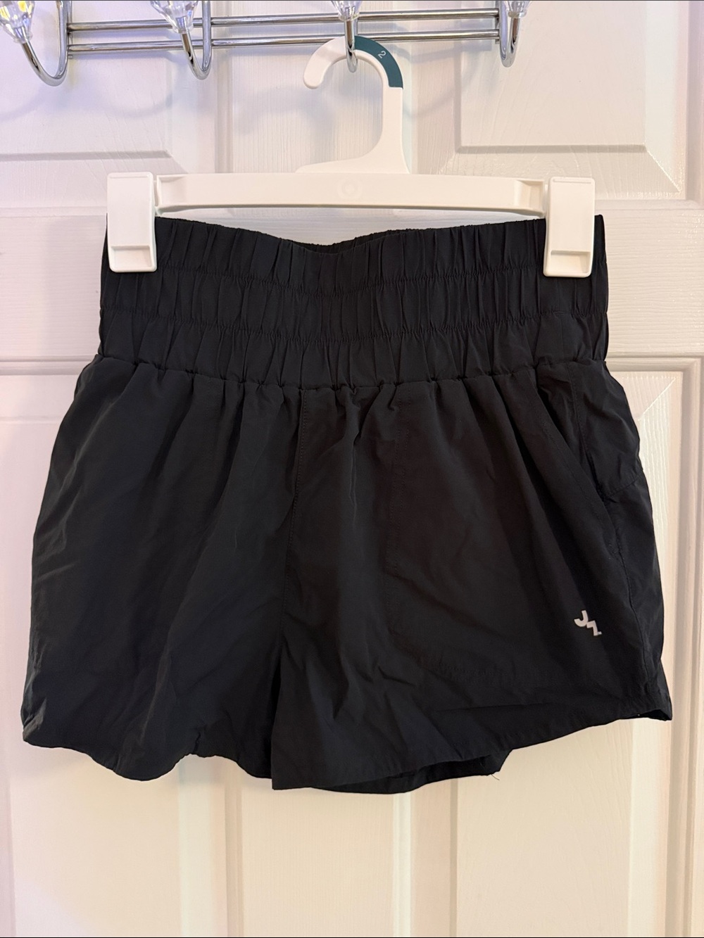 JoyLab Black Smocked-Waist Athletic Shorts